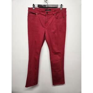 LRL Lauren Ralph Lauren Women's Heritage Skinny Jeans, Size 14 In Magenta Color